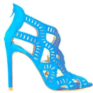 Zara Blue Heeles Sandals